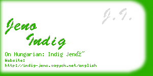 jeno indig business card